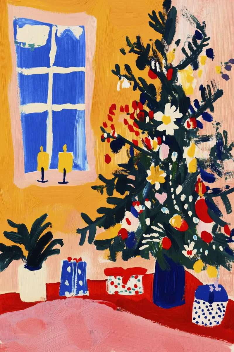 Cozy Christmas No 2 poster con telaio in plastica da treechild