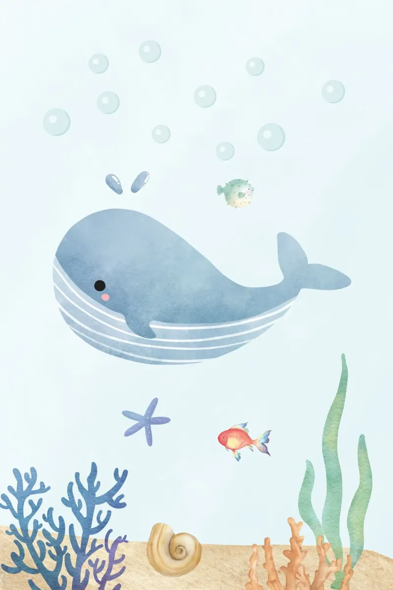 Wunder der Wale unter dem Meer Hahnemühle von DesignArt