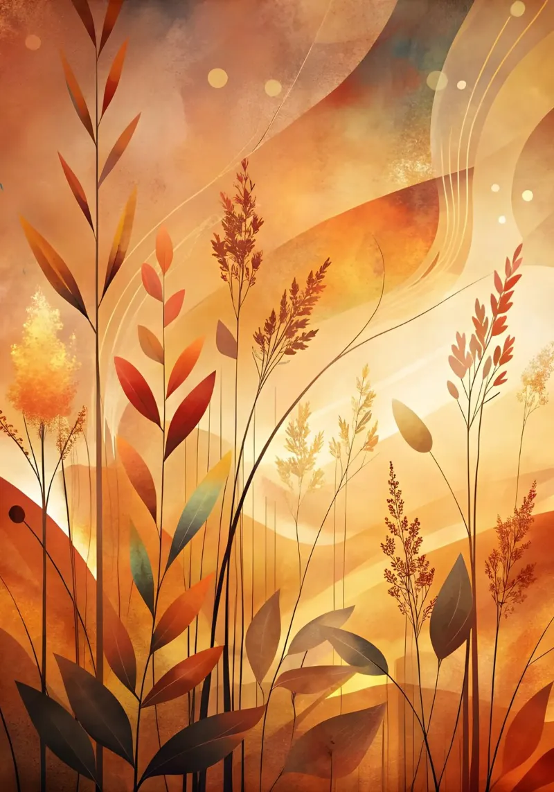 Herbstliche Wiese Poster von Artistic-shop