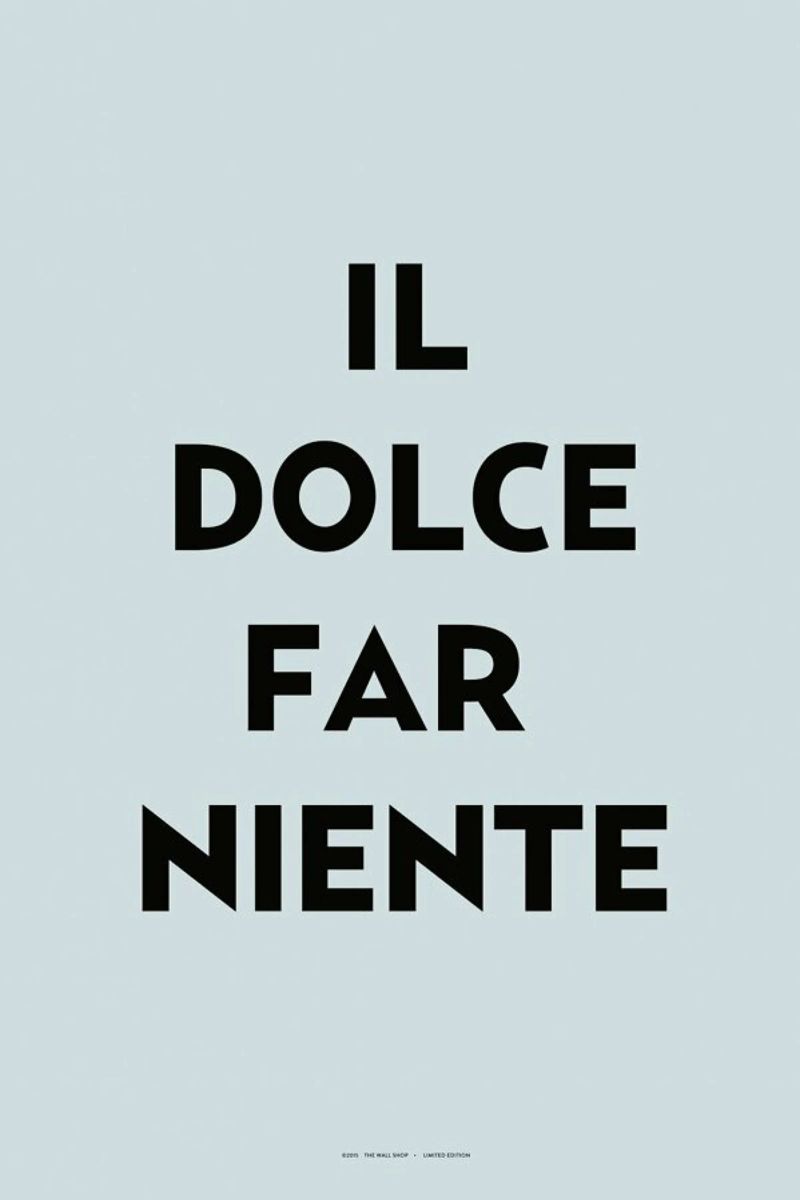Il dolce far niente pannello forex da The Wall Shop