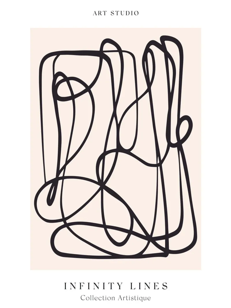 Modern abstract ontwerp canvas van Whole©