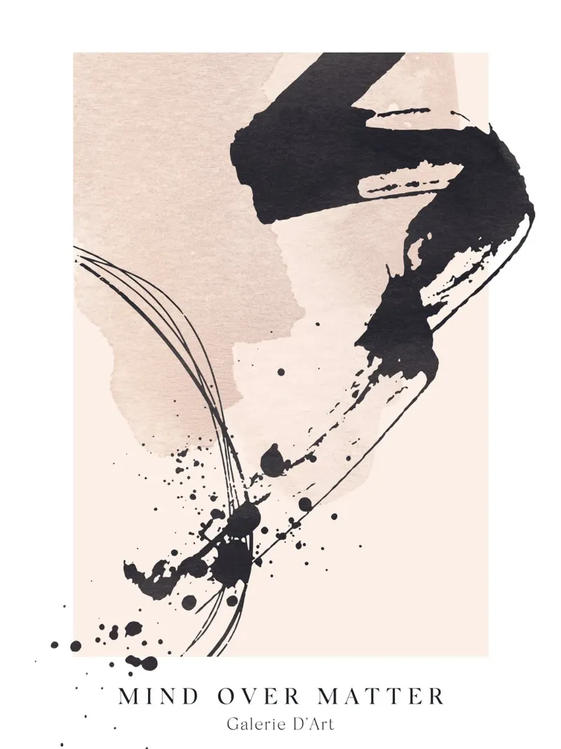 Abstrakte Kunst – Dynamische Pinselstriche Leinwand von Whole©
