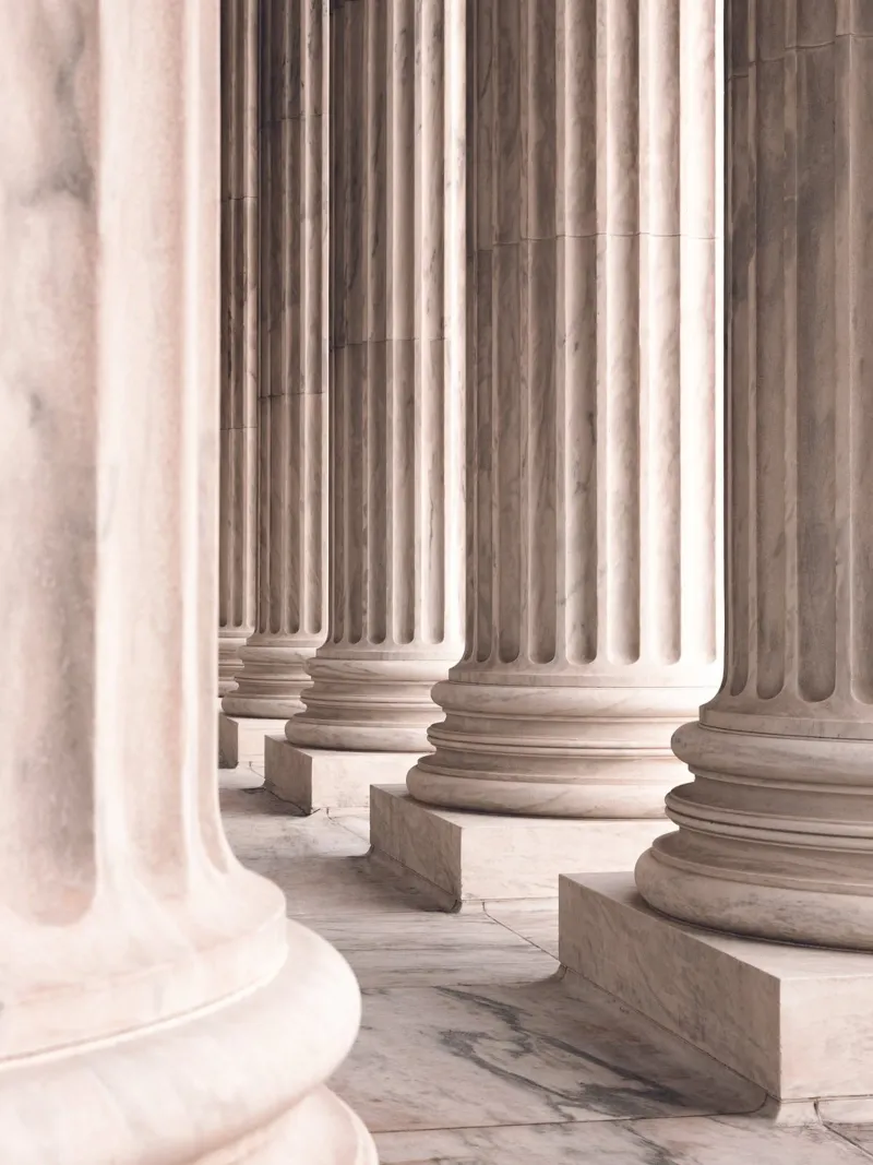 Classic marble columns - architecture photography canvas by Whole©