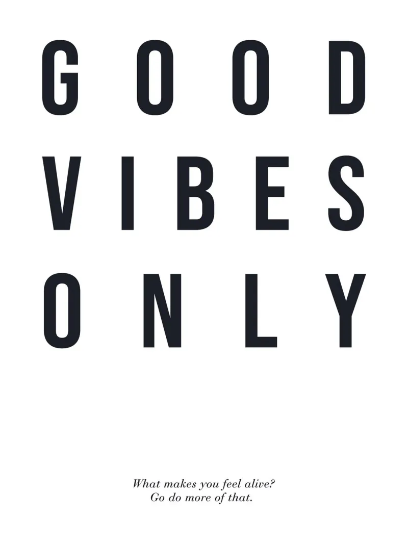 Good Vibes Only - Modern typography print canvas by Whole©