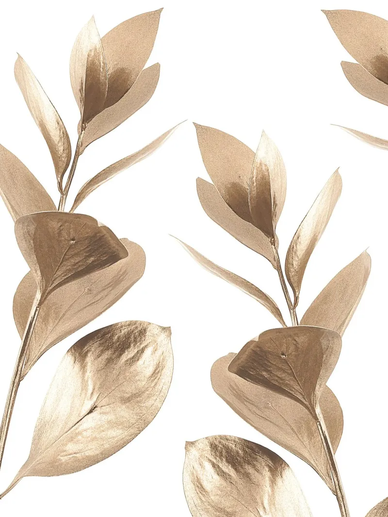 Gouden bladeren - Elegant natuurlijk ontwerp canvas met Baklijst van Whole©