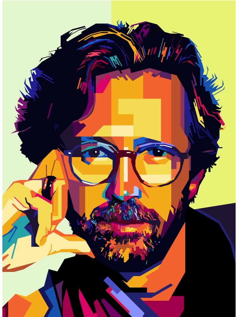 Eric Clapton Style WPAP pellicola backlit da SW Artwork