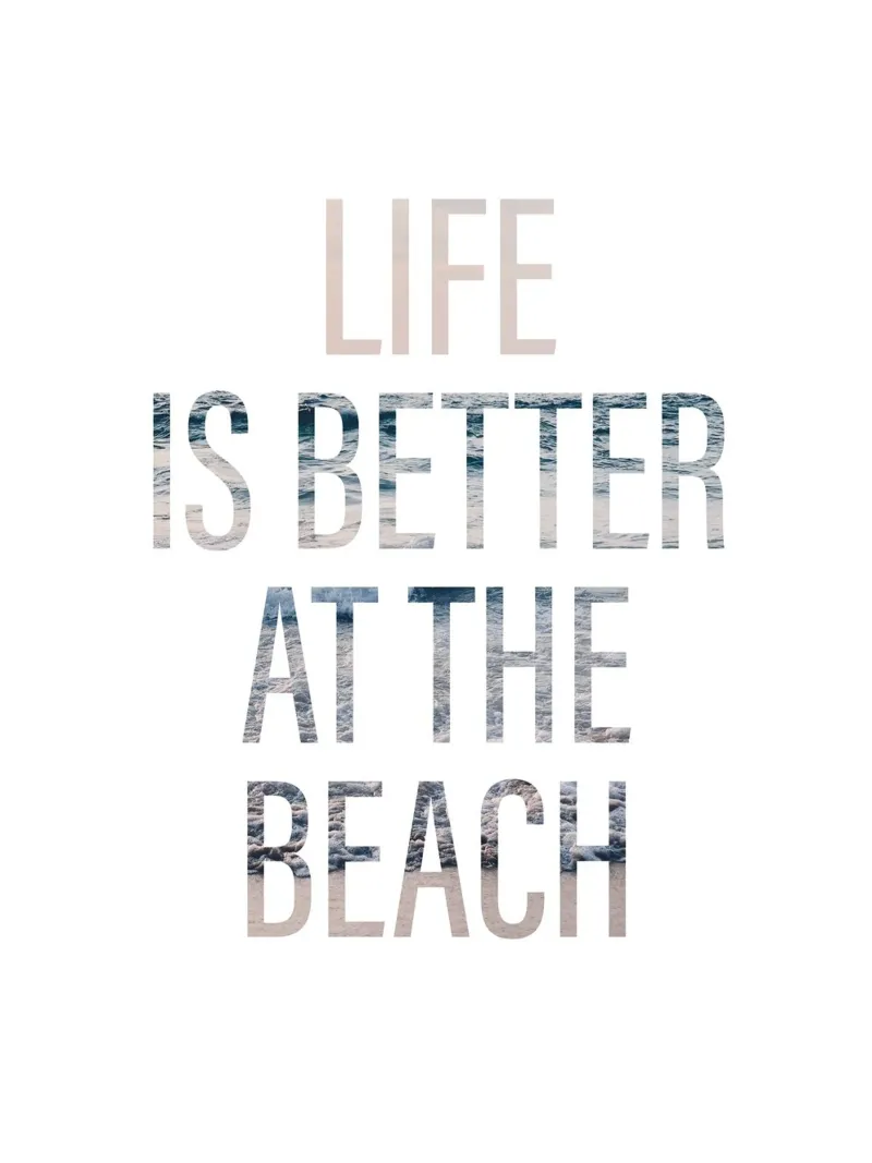Beach Vibes - La vita è migliore plexiglass da Whole©