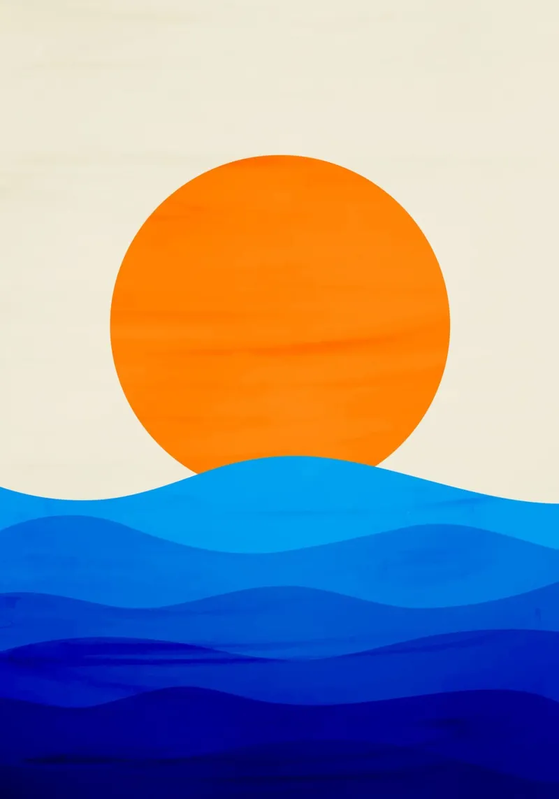 Sunset minimalist pellicola backlit da edsonramosart