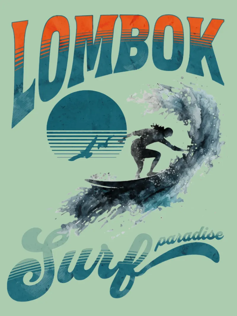 Il paradiso del surf di Lombok poster da Gunawan Rb