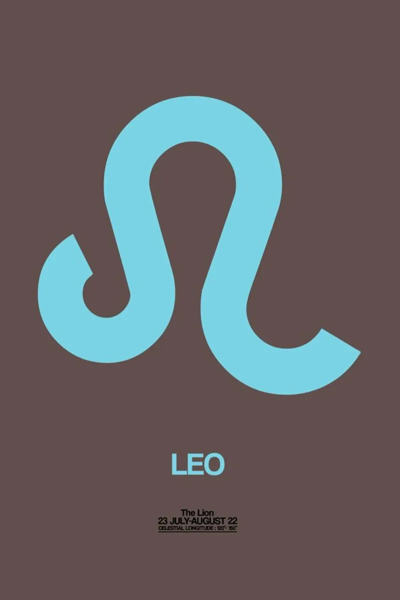 Leo Zodiac Sign Red pellicola backlit da Naxart
