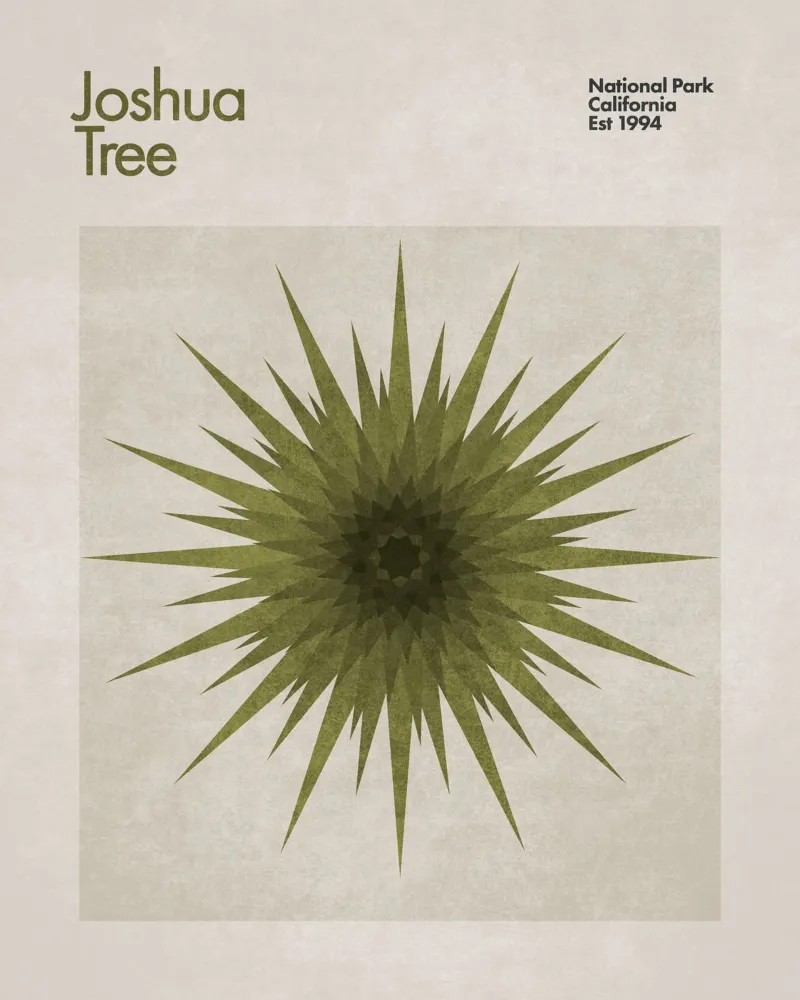 Albero di Giosuè poster con telaio in alluminio da Emel Tunaboylu