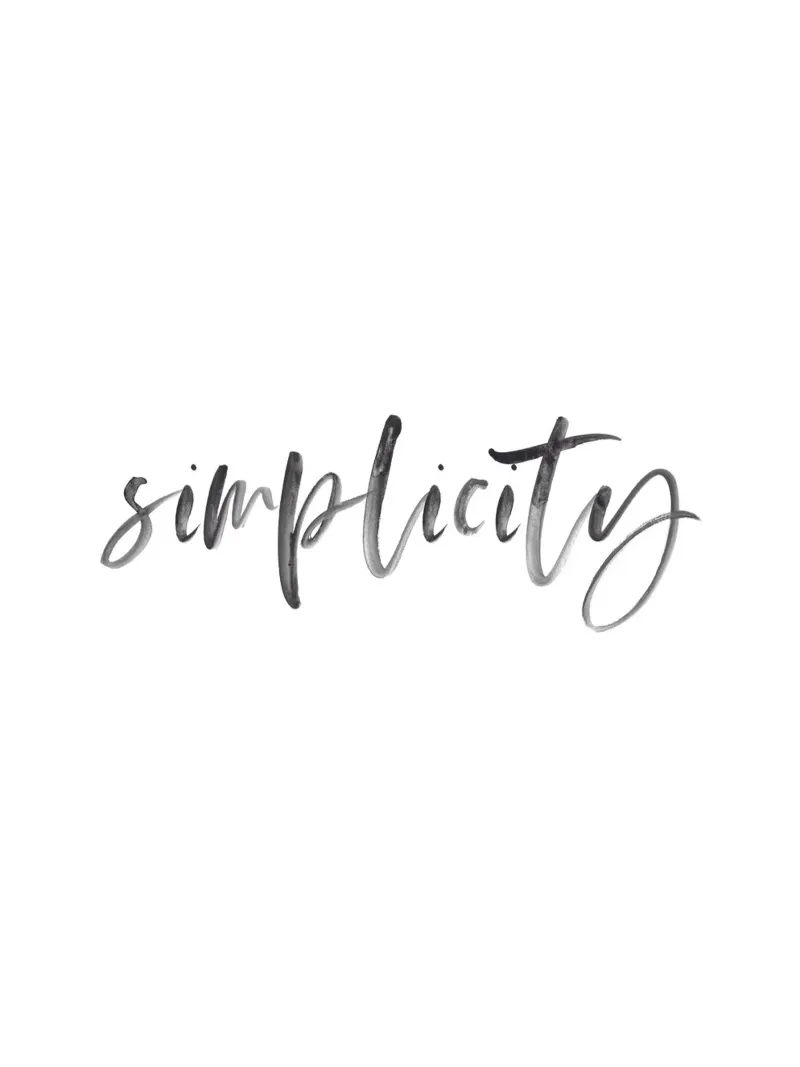 Elegantes Typografie-Design – Simplicity pellicola backlit da Whole©