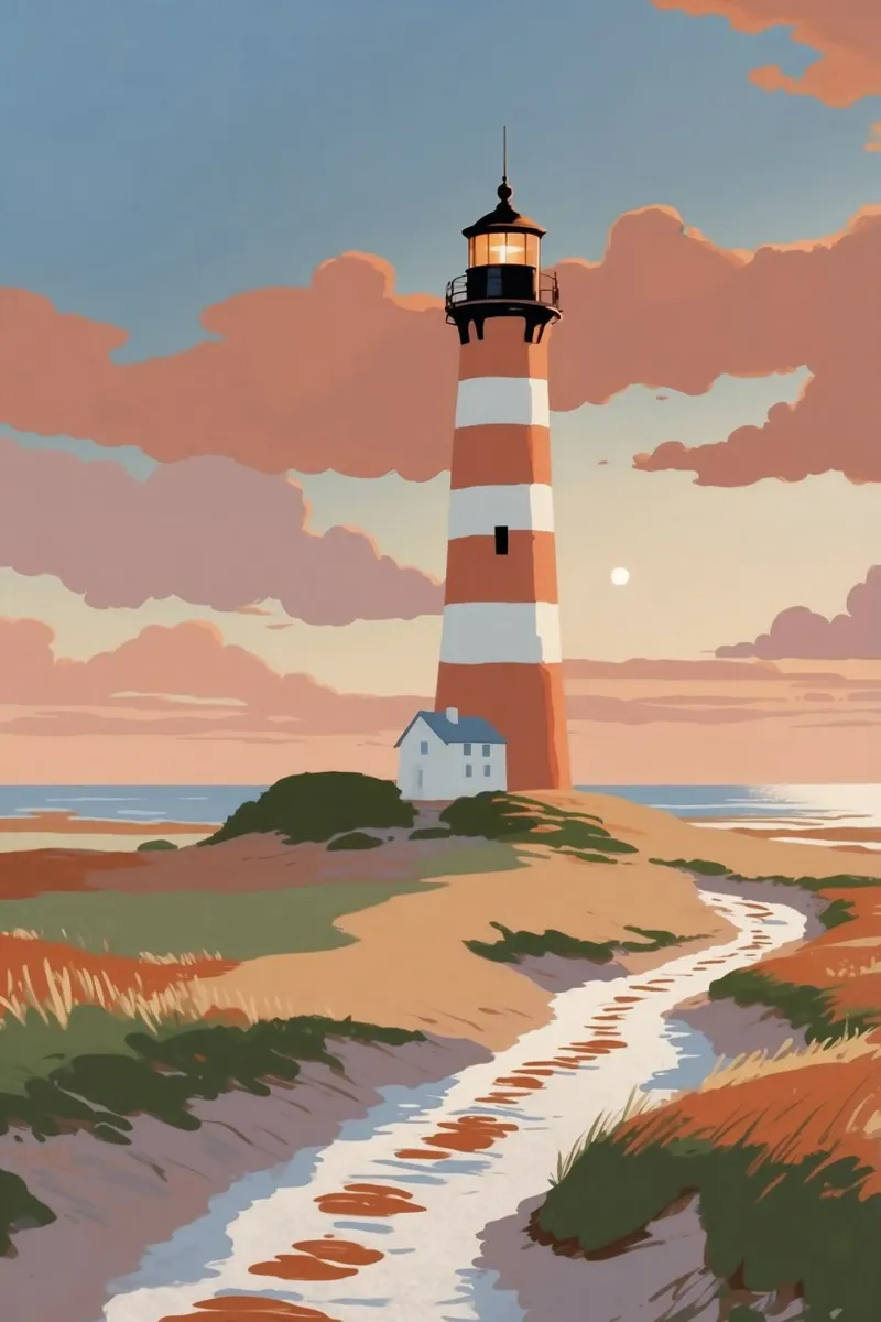 Texel: Lighthouse in summer | Werk 1 canvas by AlbertKlee