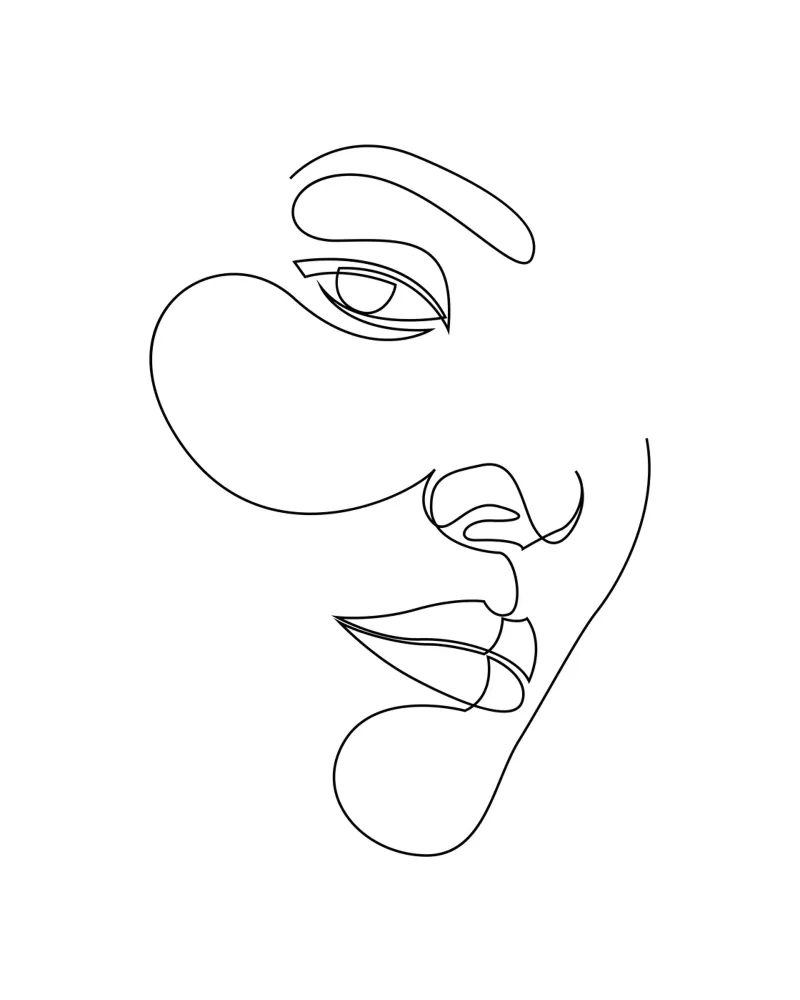 S14 - single line face carta hahnemühle da Addillum
