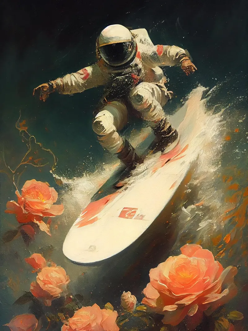 My space wave poster con telaio in plastica da Dikhotomy