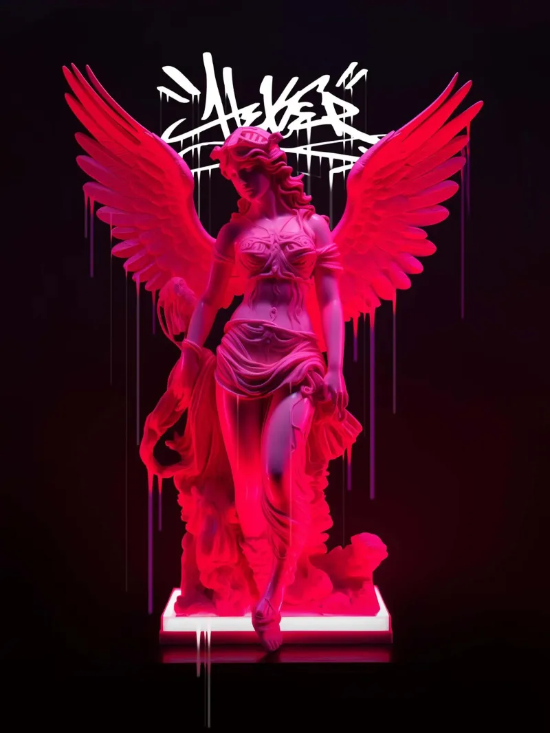 Neon Athenea poster con telaio in plastica da Dikhotomy