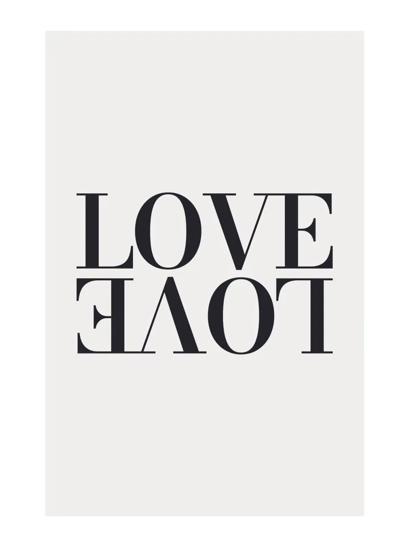 Typography Love - Modern statement design hahnemühle by Whole©