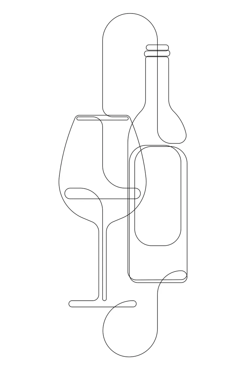 Placidity - one line wine pellicola backlit da Addillum