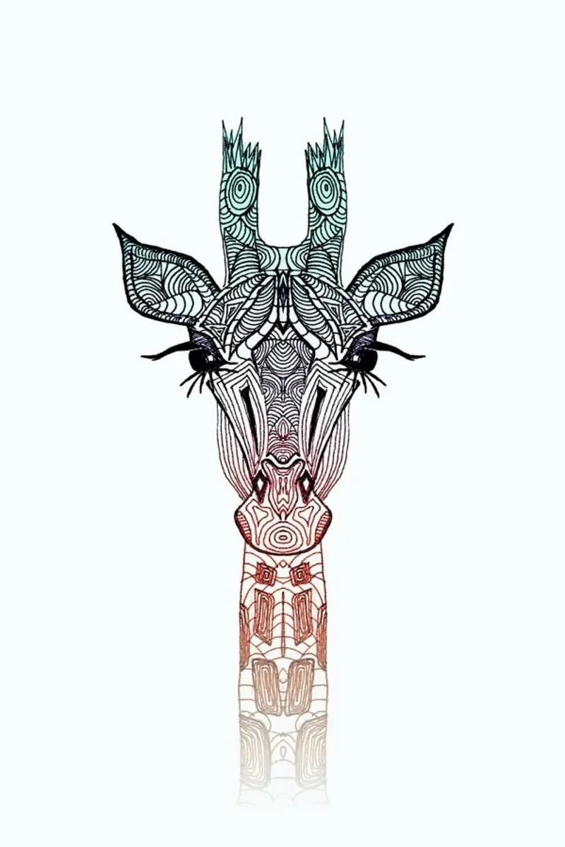 Giraffe pellicola backlit da Monika Strigel