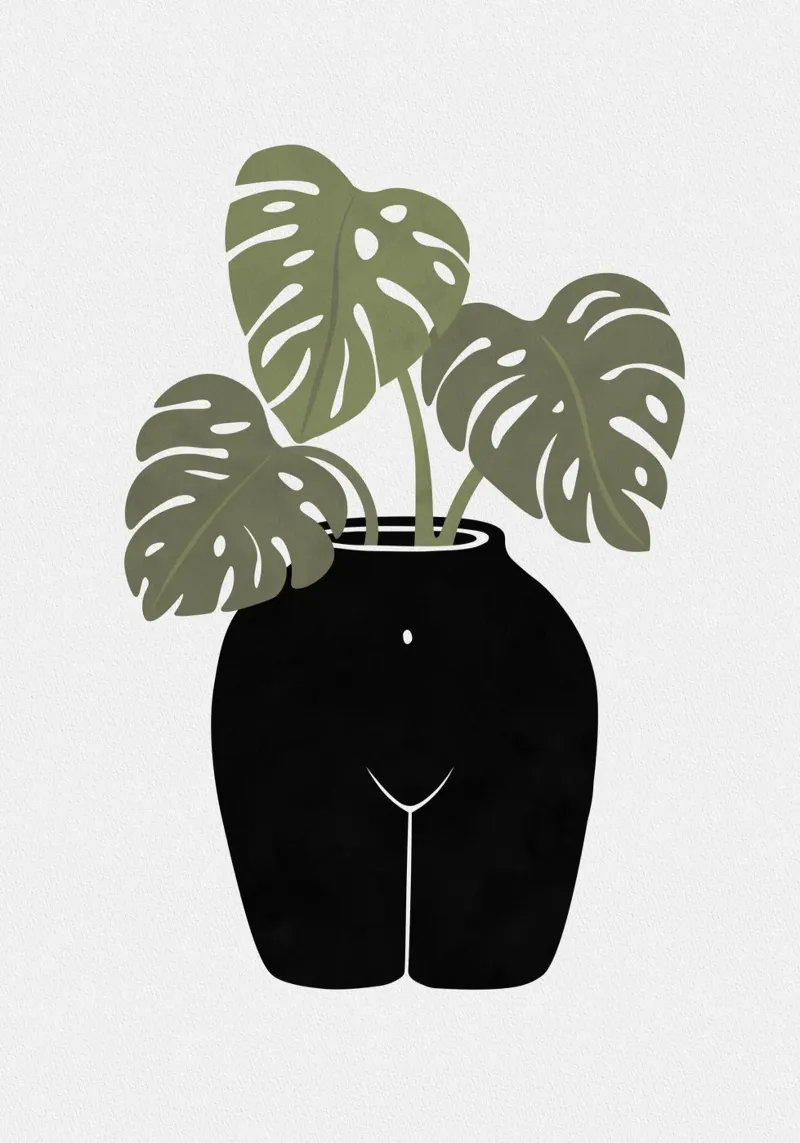 Vaso body-tanical poster da Orara Studio