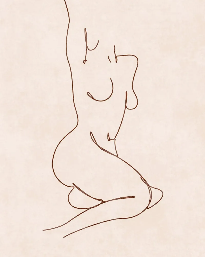 Lady Line Art alluminio dibond da Emel Tunaboylu