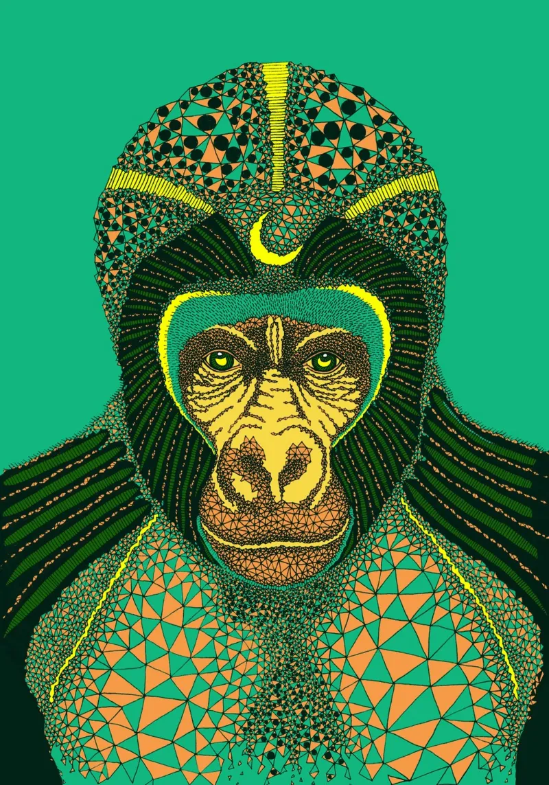 Gorilla carta hahnemühle da Artsymalistic