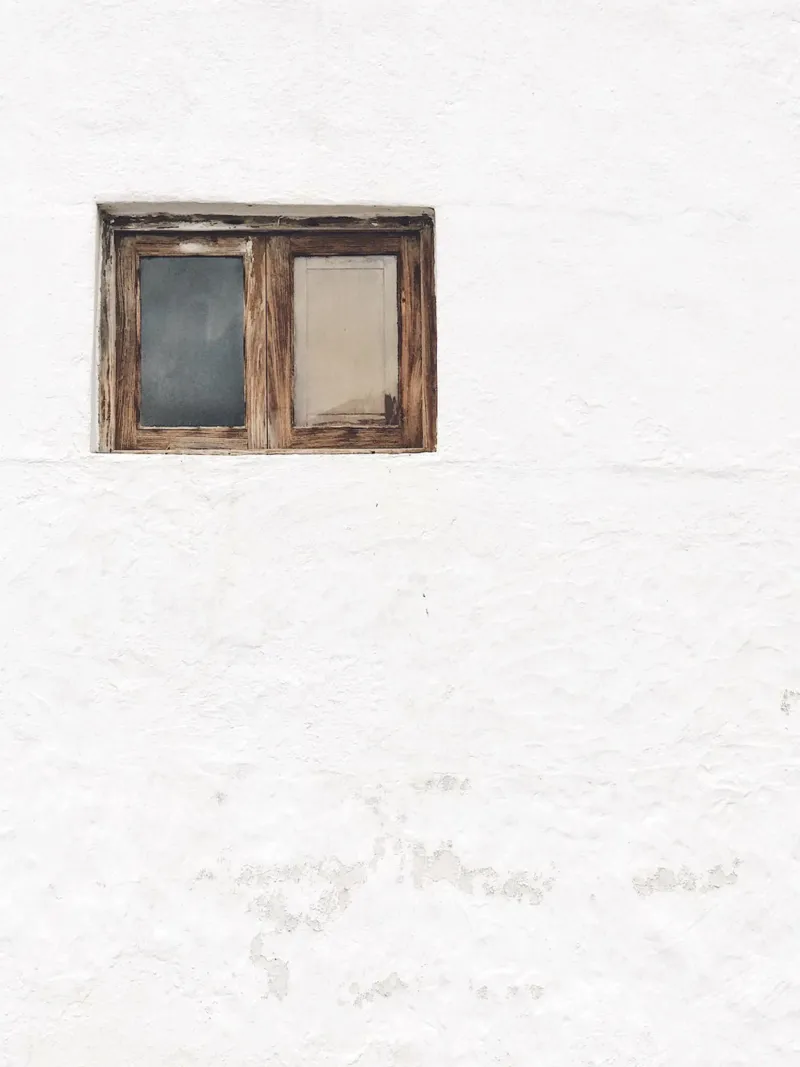 Rustic window - Minimalist architectural art canvas by Whole©