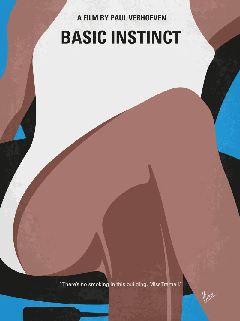 No007 My basic Instinct minimal movie poster pannello forex da Chungkong
