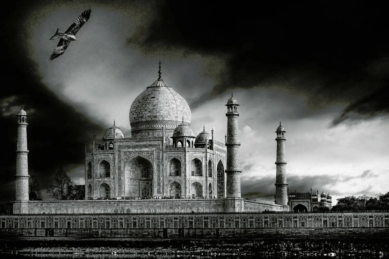 The Banks Of The Jamuna River - Piet Flour poster con telaio in alluminio da Pictufy