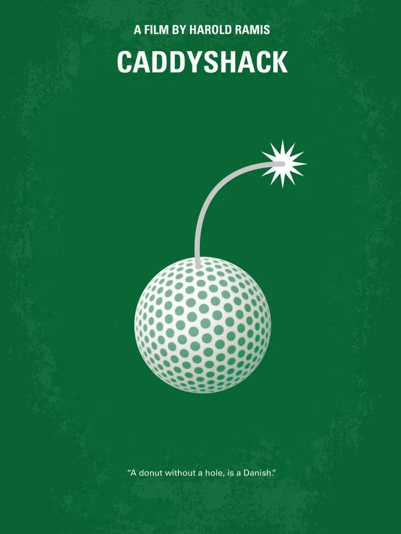 No013 My Caddyshack minimal movie poster poster da Chungkong