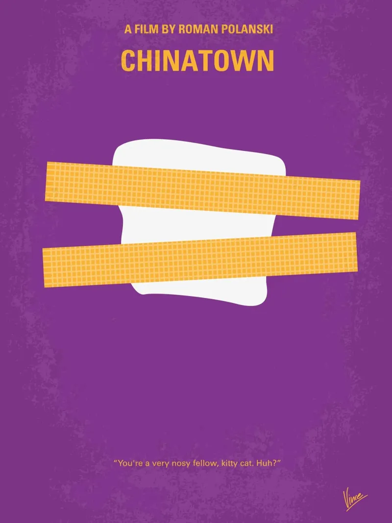 No015 My chinatown minimal movie poster carta hahnemühle da Chungkong
