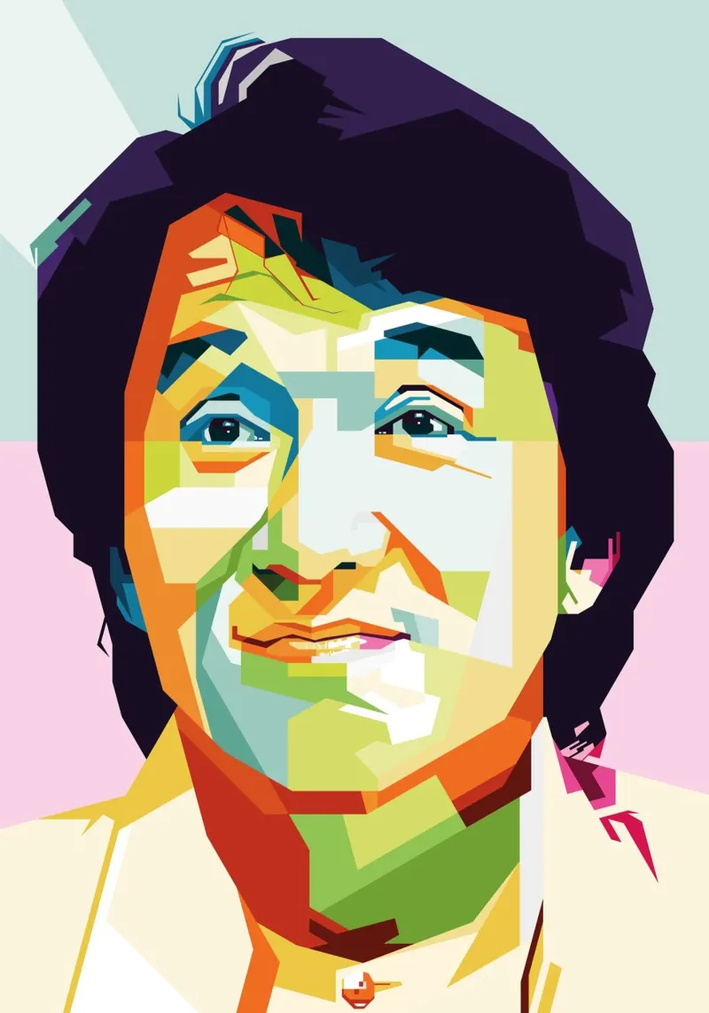 Jackie Chan Style WPAP alluminio dibond da SW Artwork