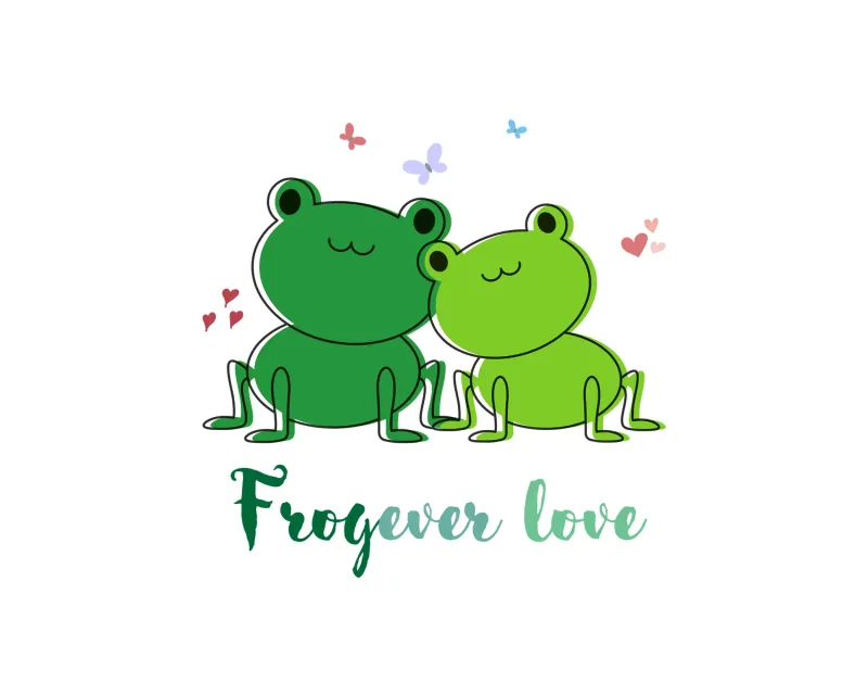 Amore Frogever pellicola backlit da DesignArt
