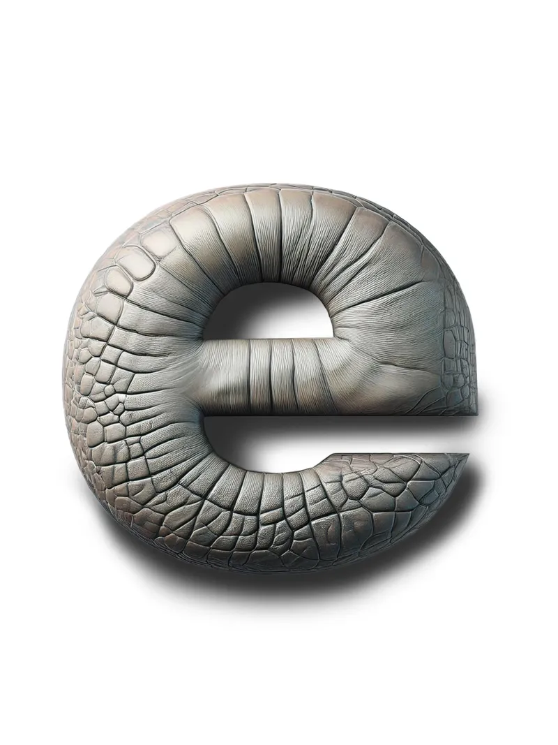 e - elephant canvas by The True Type
