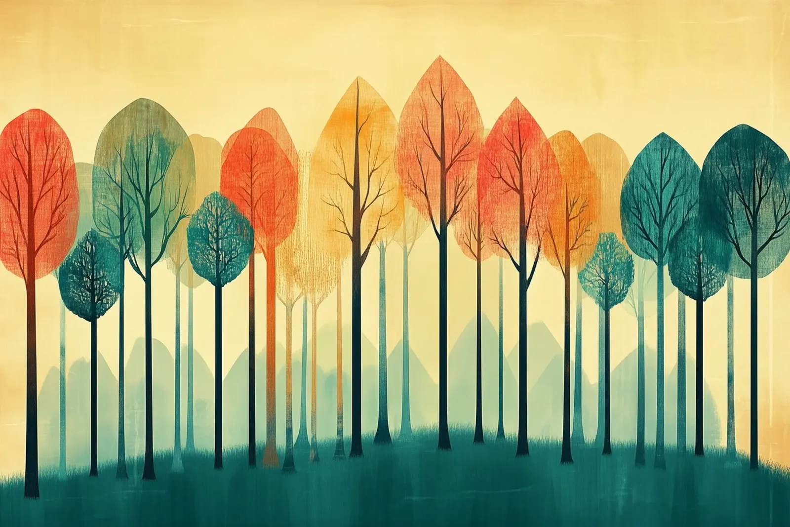 Foresta autunnale plexiglass da Little Things