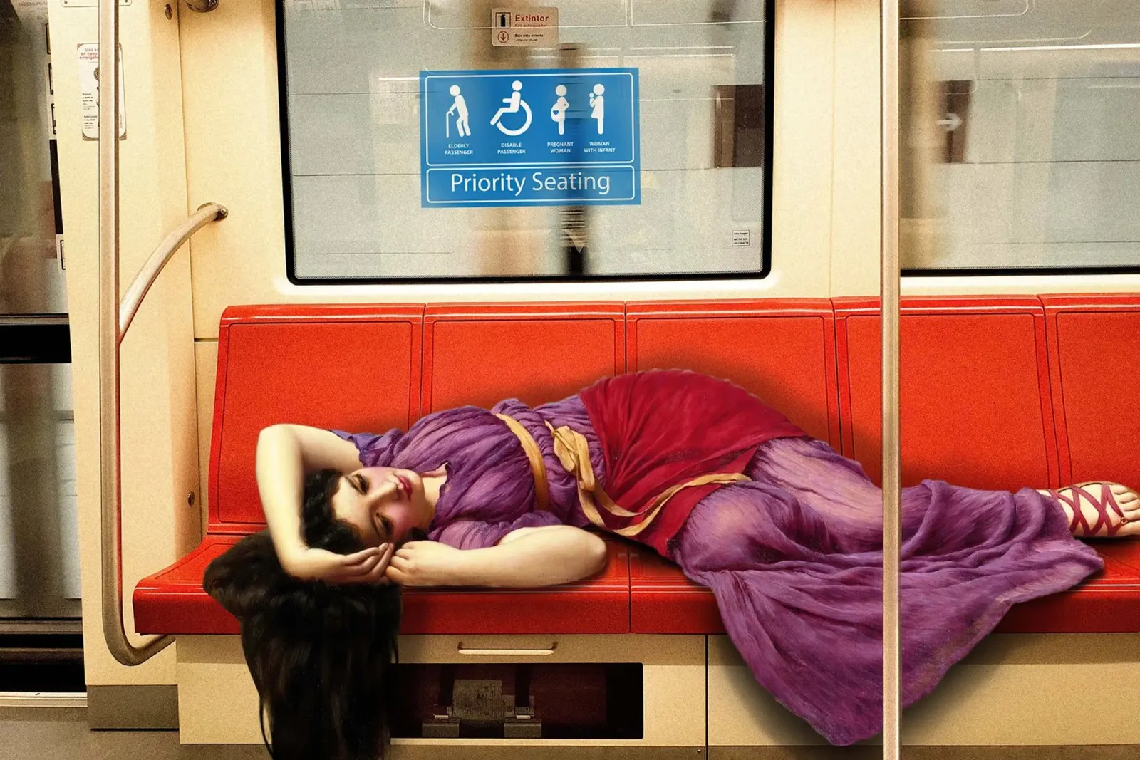 Priority Seating poster con telaio in plastica da Dikhotomy
