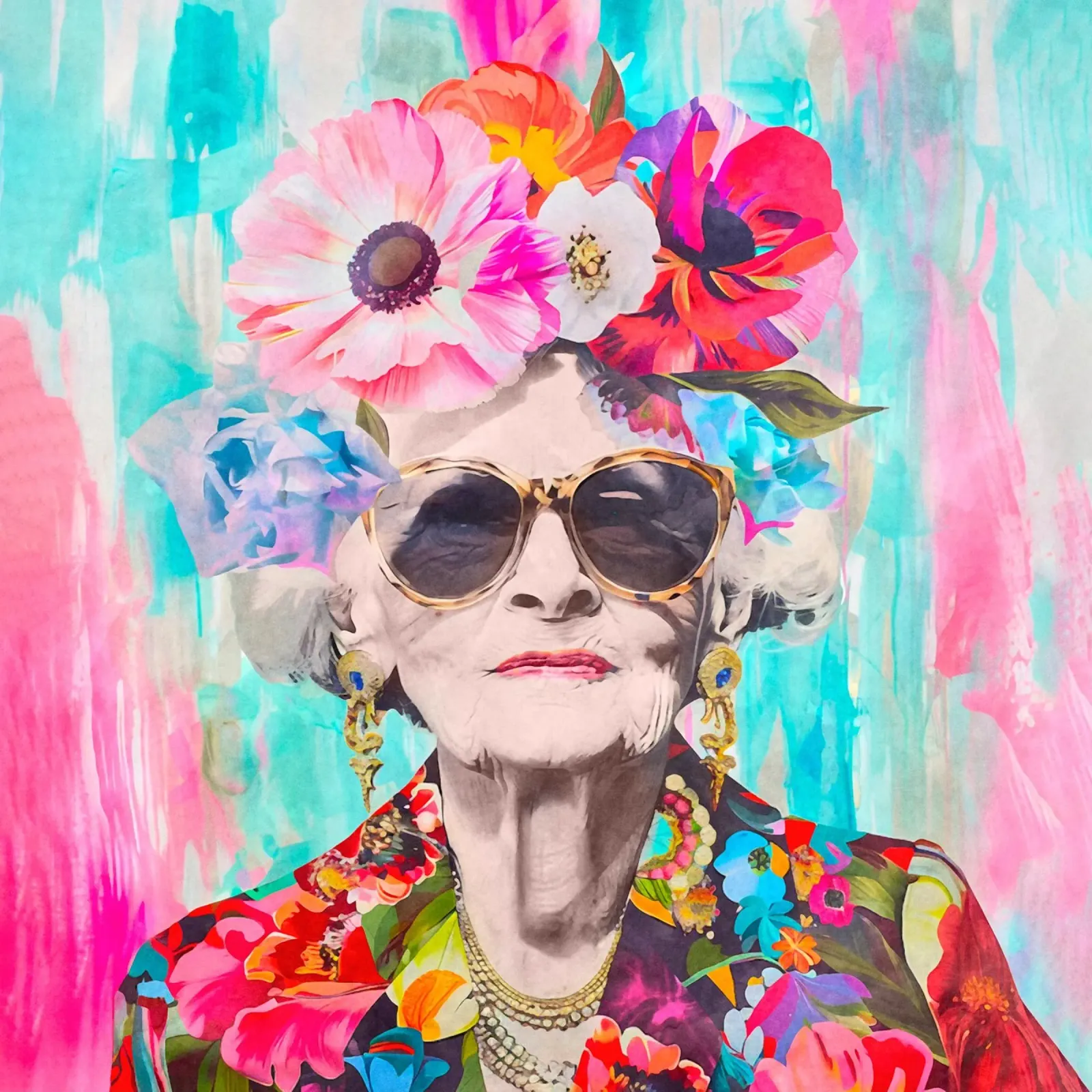 Lo stile non ha età Ritratto femminile II poster con telaio in plastica da Andrea Haase Modern Home