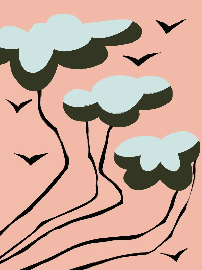 Clouds poster con telaio in plastica da Artsy Bessy