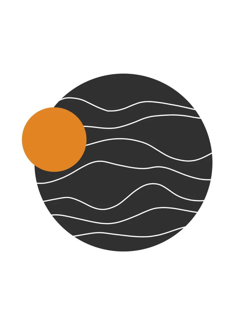 Retro planet canvas met Baklijst van BAINAI
