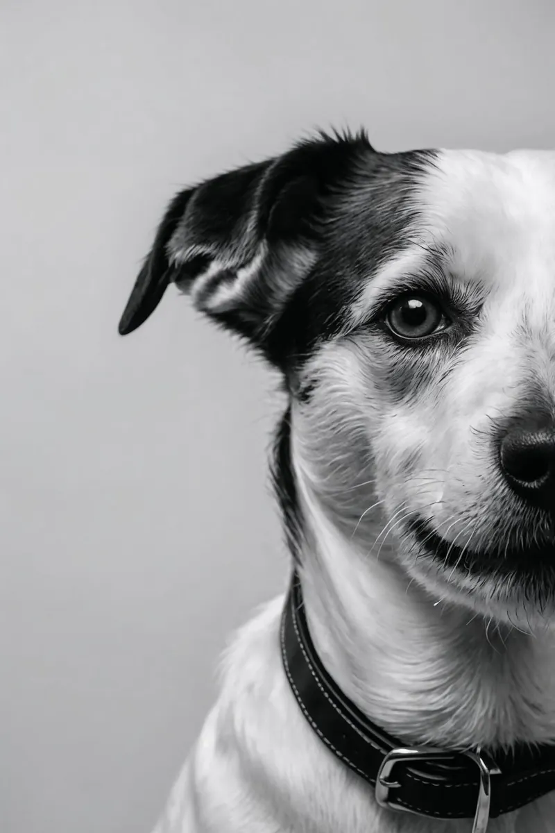 The curious look of the Jack Russell | Work 01 canvas with Floater frame by Paws & Portraits