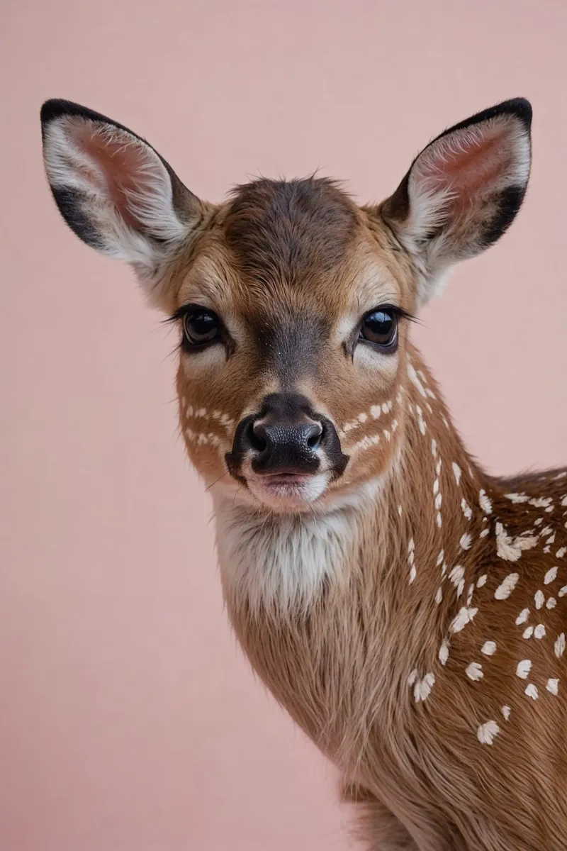Delicate grace: fawn in soft colours | Werk 18 canvas with Floater frame by Paws & Portraits