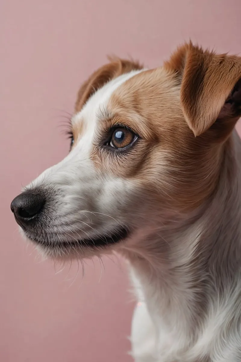 Jack Russell attento di profilo | Impianto 22 alluminio dibond da Paws & Portraits