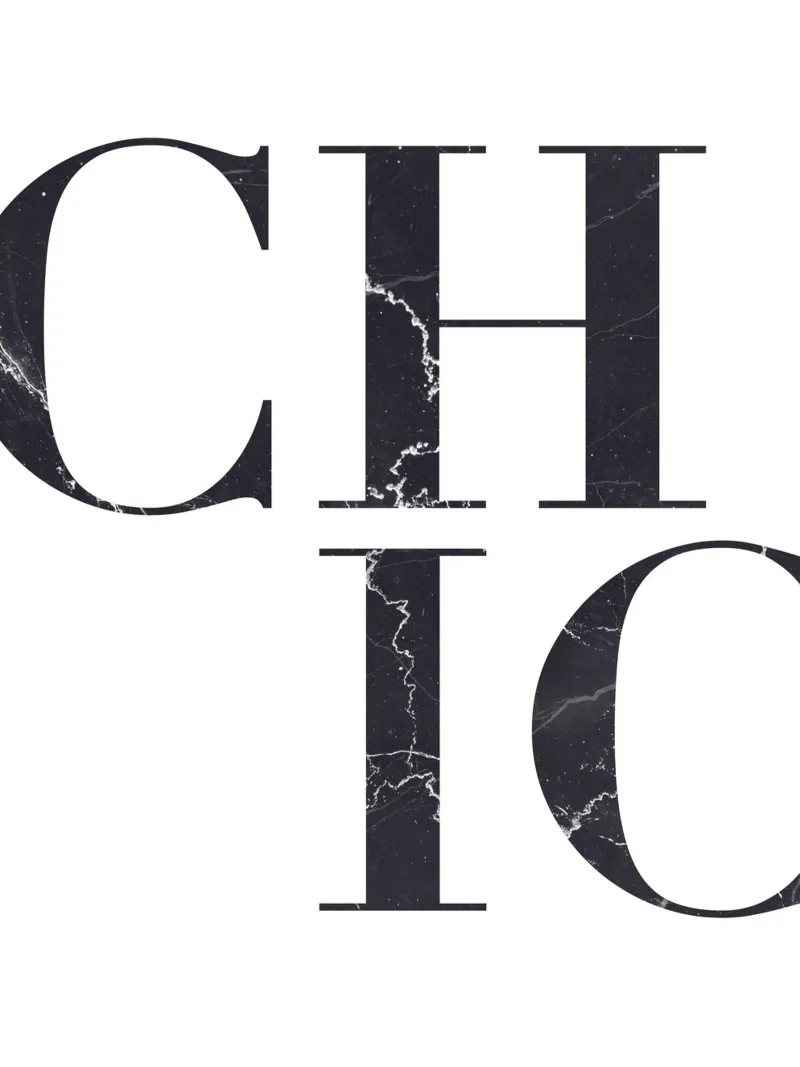 Look chic in marmo - Design tipografico elegante pellicola backlit da Whole©