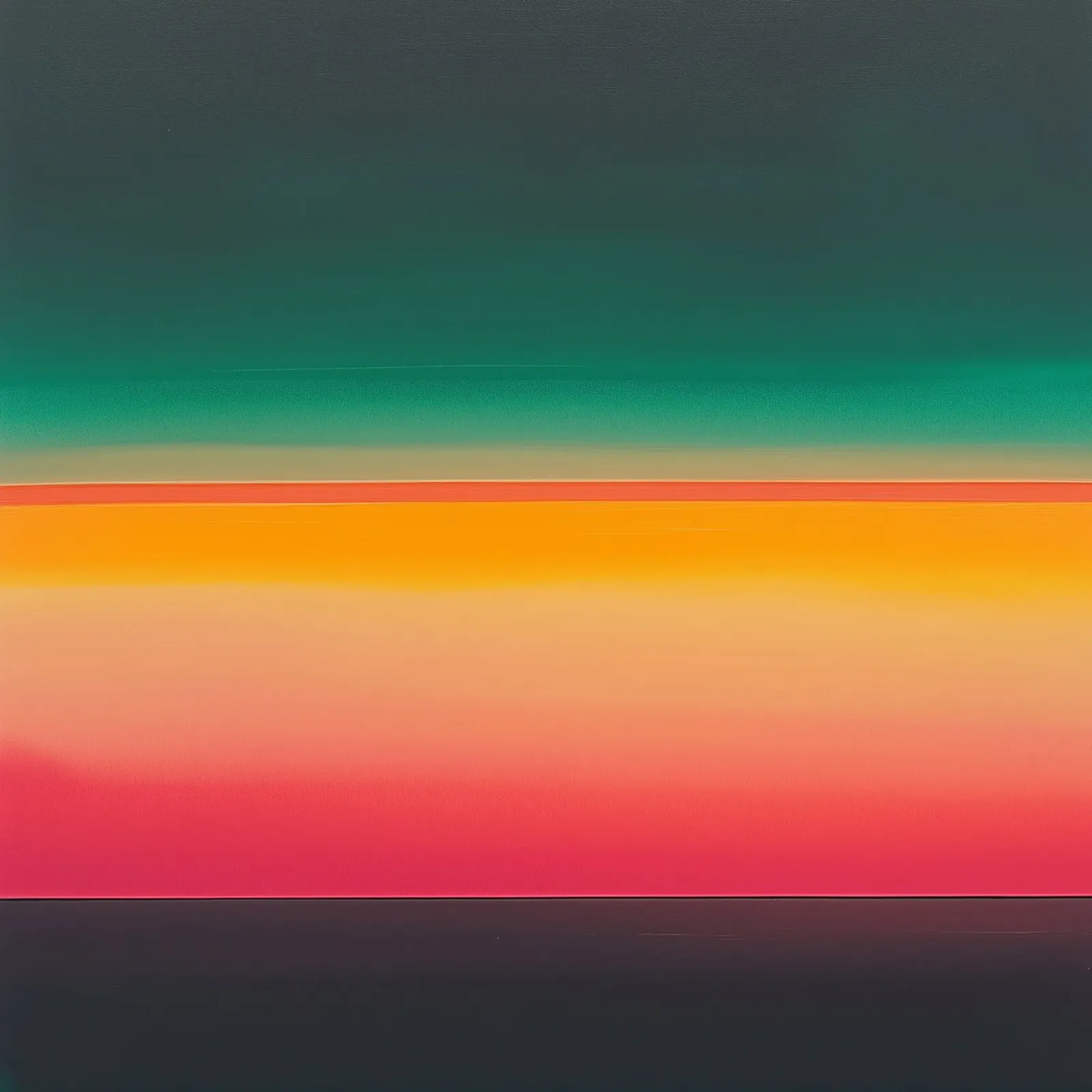 Rustige abstracte zonsondergang hahnemühle van Little Things