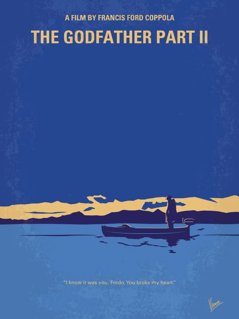 No686-2 My Godfather II minimal movie poster carta hahnemühle da Chungkong