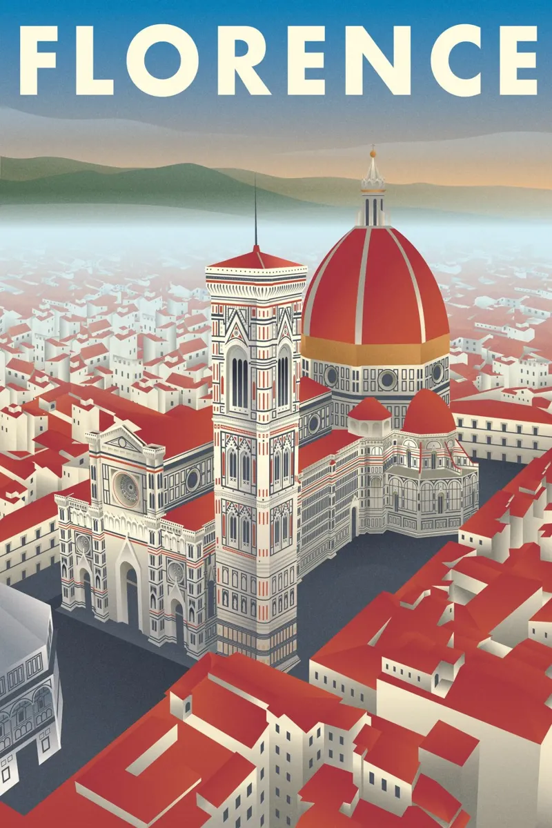 Florence Duomo Scene pellicola backlit da Charnwood Prints