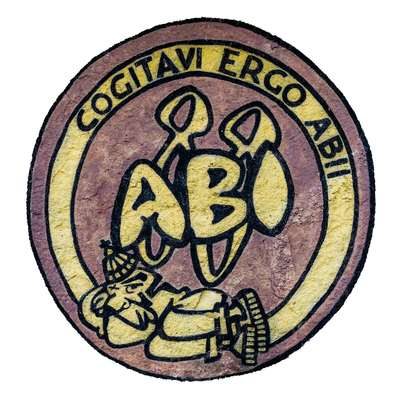 Abilogo 1988 (Original mit Mauerstruktur) lienzo con Marco flotante de Kolleg St. Blasien