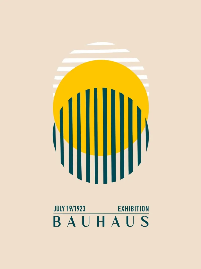 Bauhaus Sari Kure poster con telaio in alluminio da Emel Tunaboylu