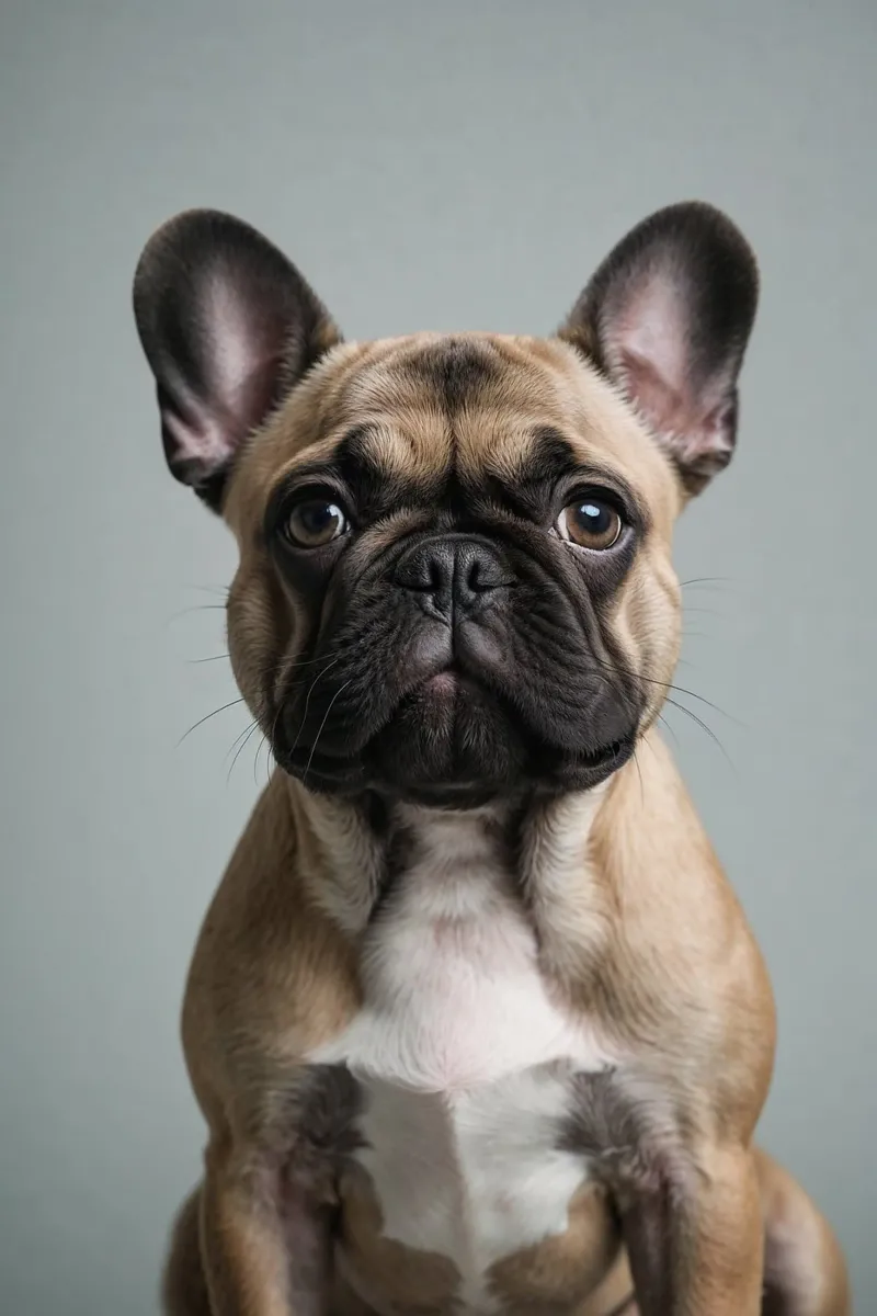 Cucciolo di Bulldog francese dallo sguardo fedele | Work 8 | Limited poster con telaio in alluminio da Paws & Portraits