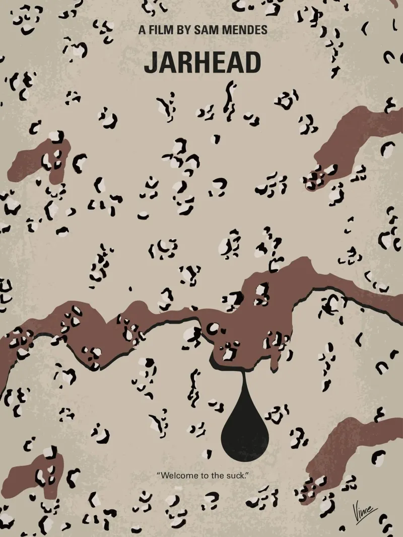 No045 My Jarhead minimal movie poster poster con telaio in alluminio da Chungkong